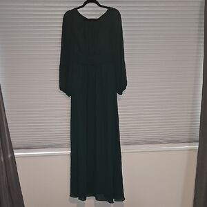 Ever Pretty Green Bishop Sleeve Gown for Weddings
